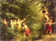Fritz Zuber-Buhler The Cherry Thieves Spain oil painting artist